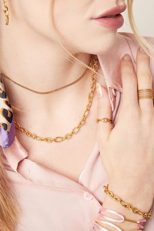 Collier Criss-cross Couleur or Acier inoxydable h5 Image3